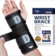 FEATOL Wrist Brace Hand Brace, Carpal Tunnel Wrist Right Hand, Small/Medium- New