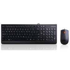 Lenovo 300 Wired USB Keyboard and Mouse Combo, Black