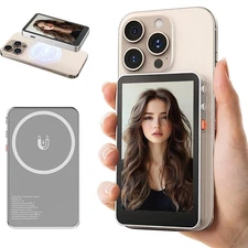 Phone Vlog Selfie Monitor Screen, Magnetic Mount, 1080P Wireless Recording, Rear