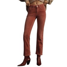 Pilcro The Yaya Mid-Rise Corduroy Crop Flare Pant Size 26 Bohemian Anthropologie