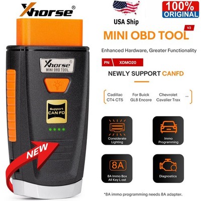 XHORSE MINI OBD TOOL V2 IMM0 Progarmming Support CANFD Protocol / 8A Immo Box