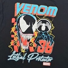 Marvel Venom Lethal Protector Racing Style Men's Black T-shirt Size XXL
