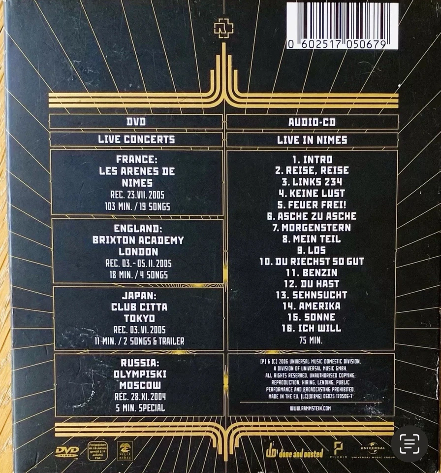 RAMMSTEIN "Völkerball“ DVD/CD Edition • LIKE NEW • SALE ! - Bild 4 von 4