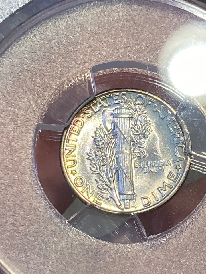 1945 10C Mercury Dime PCGS MS67+ Plus Lustrous w/ Light Original Toning - Image 4 of 4