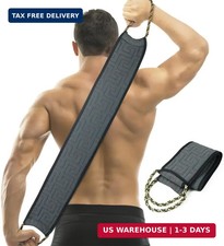 Exfoliating Back Scrubber for Shower, 34 Inches Back Scrubber with Handles, Doub