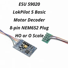 LokPilot 5 Basic DCC Motor Decoder 8-Pin NEM652 Plug ~ HO / O Scale .. ESU 59020