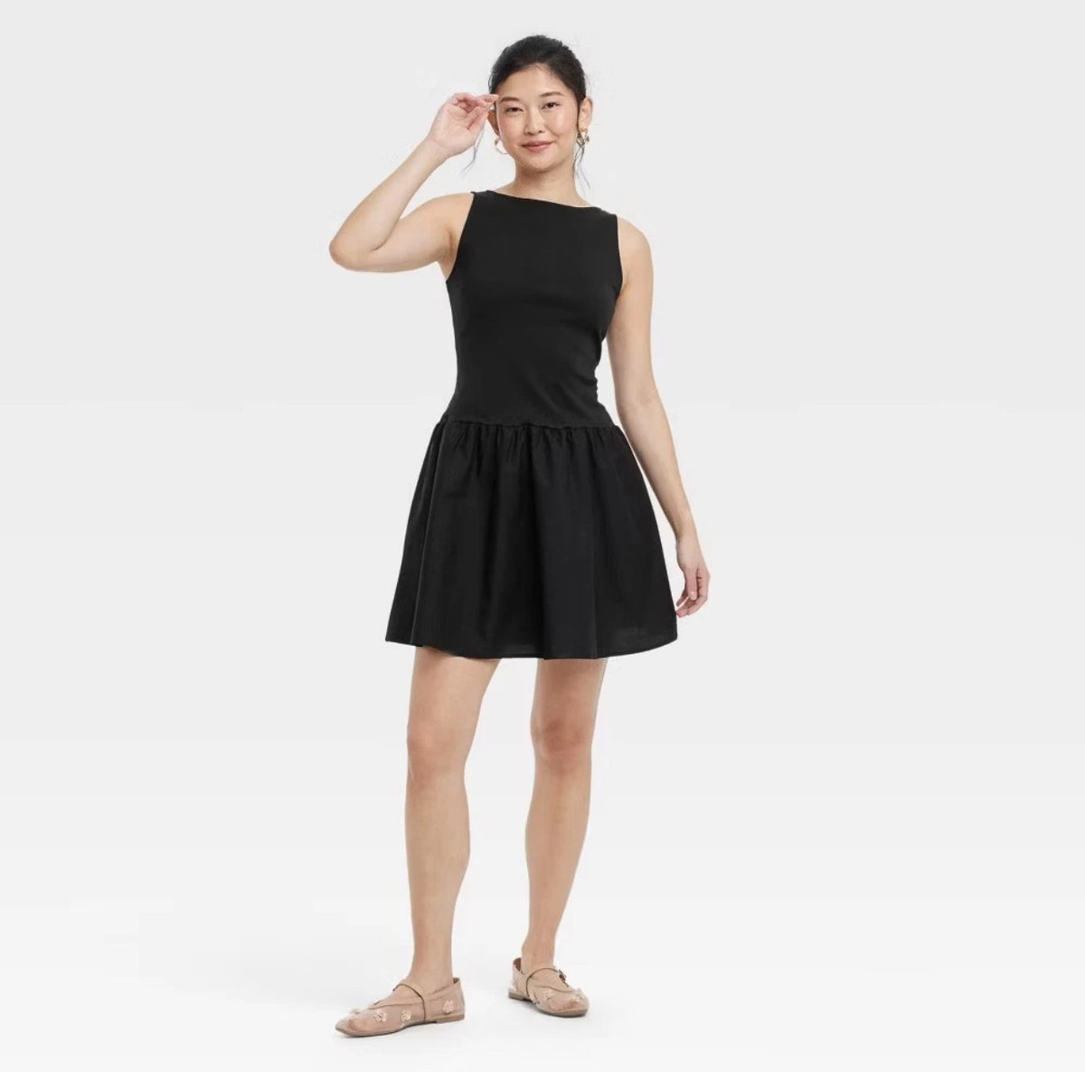 sachin and babi light blue dress drop-waist-jumper-pattern-5 – Fabrickated main image 0