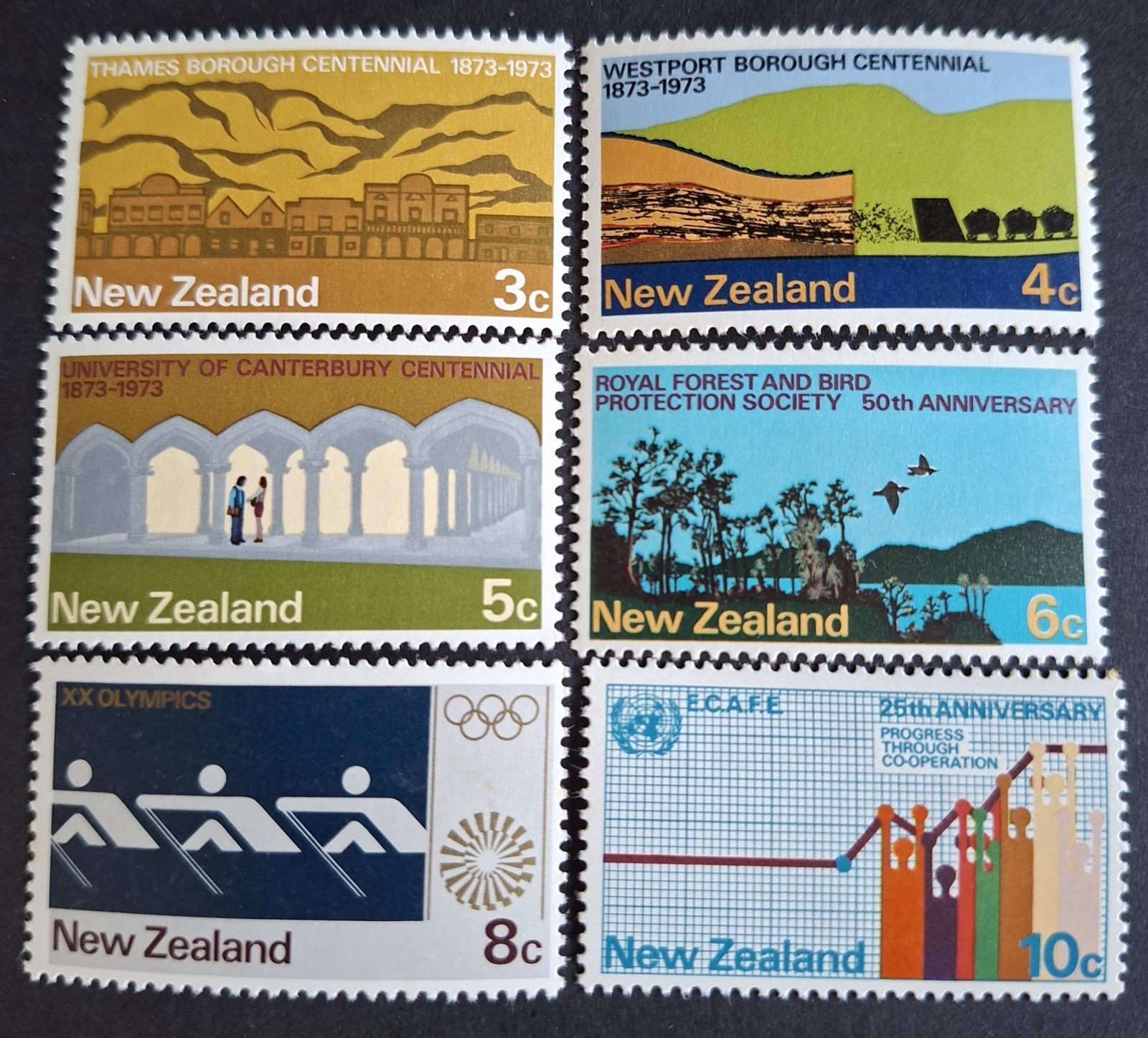New Zealand 1973 Anniversaries Complete MUH - Set 499 -504