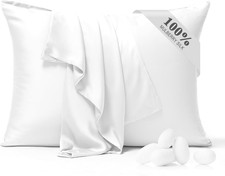 100 Pure Silk Pillowcase 2 Pack for Hair and Skin, Both Sides 23 Momme Grade 6A