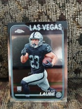 2024 Topps Chrome Football Dylan Laube #280 RC Base Las Vegas Raiders