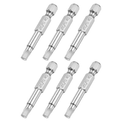 6pcs 1/4'' Hex Shank 5/32'' Magnetic Hex Screwdriver Bit S2 Steel 2'' Length