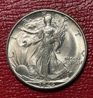 1946 S Walking Liberty Silver Half Dollar, AU/BU.