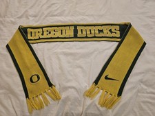 Oregon Ducks Knit Scarf Nike NCAA College Football Green Yellow Fringe