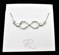 Ronaldo Jewelry Infinity Necklace Sterling Silver 18" with Box