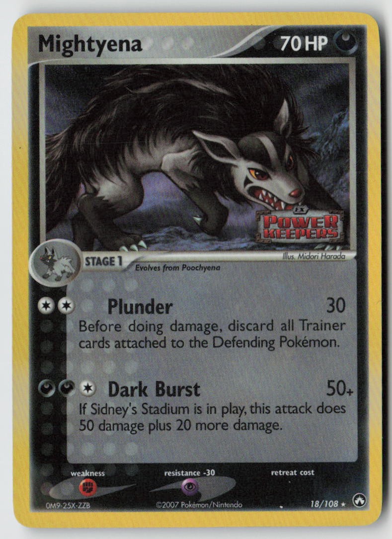 Mightyena 18/108 - Power Keepers Reverse Holo - PTCG - LP