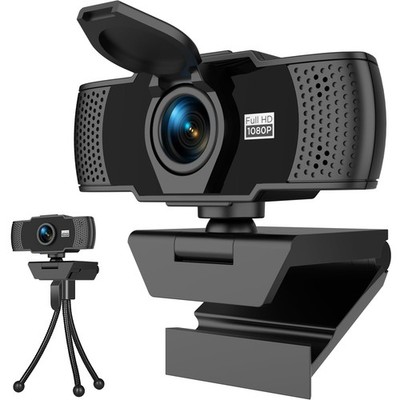 Full HD 1080P Webcam with Dual Microphones & Privacy Cover for PC, Desktop, L...
