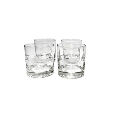 4 Whiskey Glasses 2 5/8  H 5 oz Monogram N E G Etched