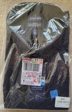 Stafford Travel Easy Care Broadcloth Shirt Mens Size 20-34-35 Black New