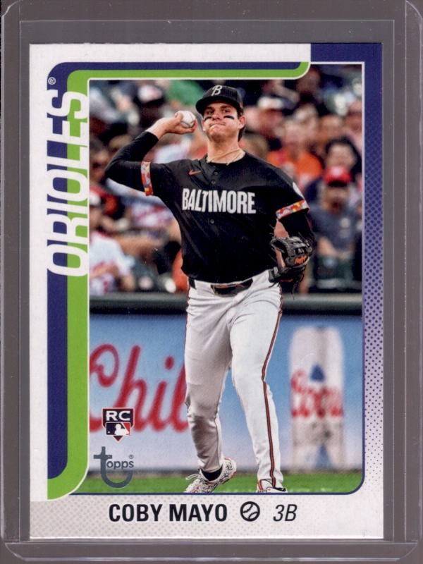 COBY MAYO 2025 Topps Series 1 #20 Vintage Stock Parallel Rookie RC #15/99