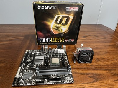 GIGABYTE GA-78LMT-USB3 AM3+ mATX Motherboard With AMD FX-4300 CPU and Cooler
