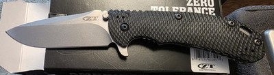 Zero Tolerance ZT0560 Rick Hinderer Flipper ELMAX Black G-10/Titanium New In Box
