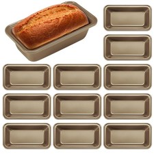 Uiifan 12-Pack Mini Loaf Pan Nonstick Carbon Steel Baking Bread Banana Meatloaf