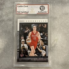 2025 Panini Caitlin Clark CHRONICLED COLLECTION Card #43 TGC Graded Gem Mint 10