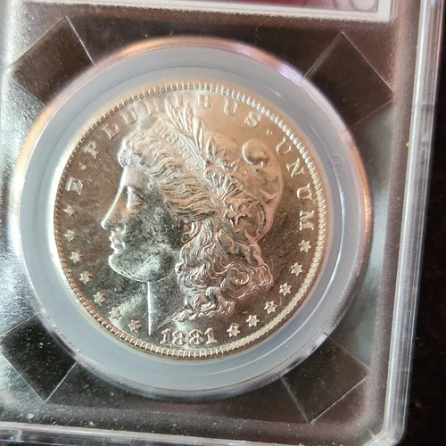 1881 S Morgan $1  Unc. Dollar 90% Silver Encapsulated DMPL. Half Price.