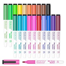 Shuttle Art Magnetic Whiteboard Markers, 20 Pieces Fine Tip and Eraser, Dry E...