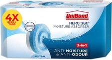 UniBond AERO 360° Moisture Absorber Refill Tabs 450g Pack of 4 Neutral