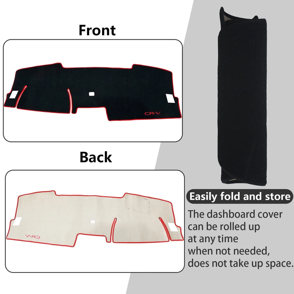 For Honda CR-V Dashboard Cover Dash Mat Carpet Rug Car Pad Protector 2023-2026 - Изображение 4 из 4
