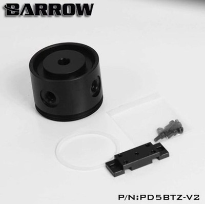 Barrow D5 runder Pumpenaufsatz und Halterung mit Ausgleichsbehältergewinde - schwarz