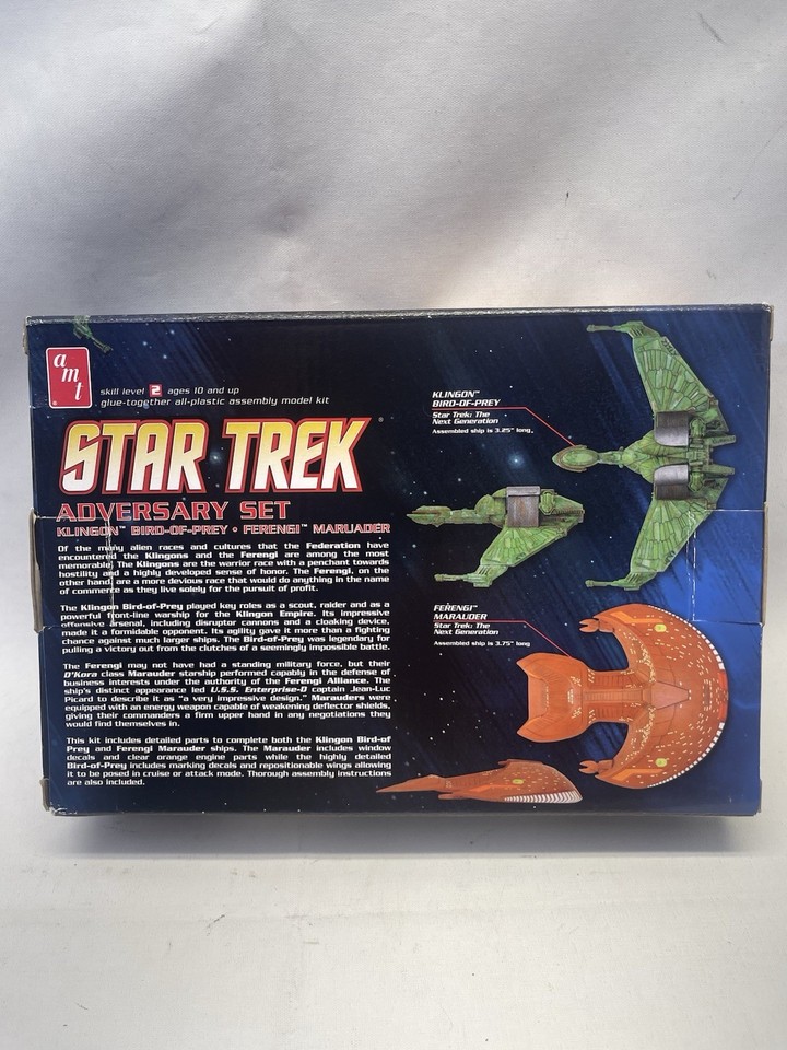AMT-ERTL Star Trek Model Kits 1/1300 Star Trek Adversary Set SW . Open ...