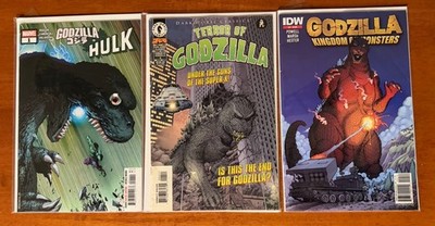 Godzilla Comic Book Lot Of 3 Issues RARE Hulk Terror Kingdom Of Monsters