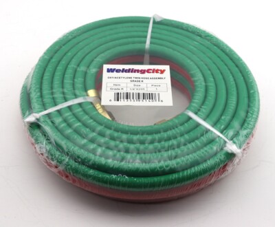 WeldingCity  Grade-R Acetylene/Oxygen Weld/Cut/Heat Twin Hose B-size | US Seller