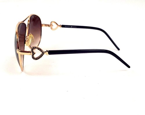 Beverly Hills Polo Club Sunglasses Womens Pilot Gold Heart w/ Gradient Lens - Picture 5 of 12