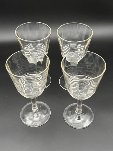 Set of 4 HTF Vintage 1930s Federal Glass #145 Pattern 6 3/4" Water Goblets - Picture 7 of 11