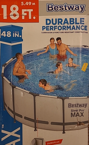 Nuovo OEM 4 TUBI Bestway Steel Pro Max 18 piedi rotondi 48 pollici profondi (Bzz) - Foto 7 di 11