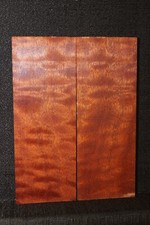 Figured sapele knife scale, gun grip. 5.5 X 2 X 3/8"