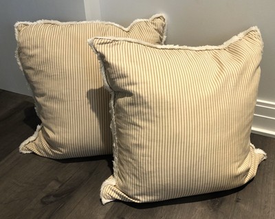 Arhaus Furniture Decorative Striped Pillows 18 X 18 Set Of 2 Ebay