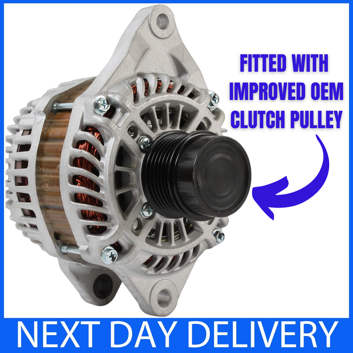 A-Premium Alternator 115A 12V CW 6-Groove Clutch Pulley for A-Premium Alternator 115A 12V CW 6-Groove Clutch Pulley for