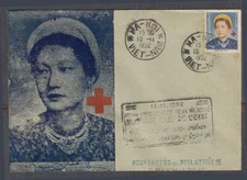 Vietnam South FDC Red Cross W/Nam-Phuong Stamp 10-11-1952 Hanoi P.M.