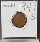 1947 S Lincoln Wheat Cent Circ Coin Laminated Planchet Error VF Circ
