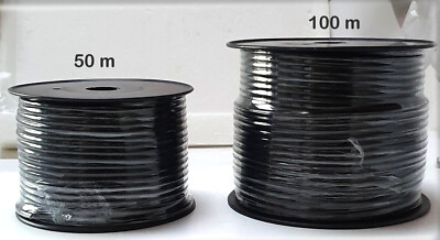 100 m Audio/Signal + Mikrofonkabel schwarz  Rundkabel  Sonderposten