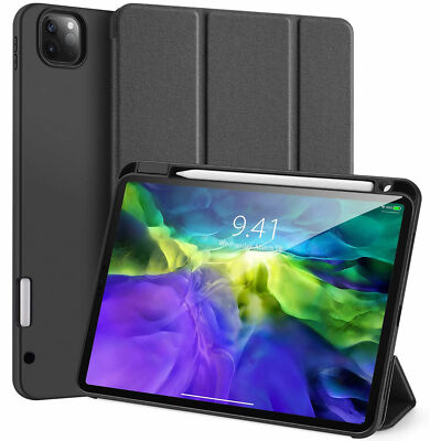 iPad Pro 11 / 12.9 (2021/2022) M2 Hülle smart Cover Flip Case Bumper schwarz