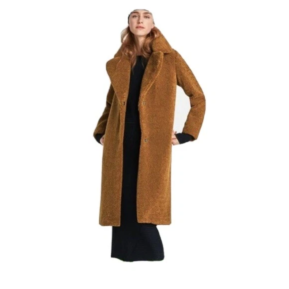 Zara Brown Teddy Bear Long Coat 2969/045/732 | Ebay