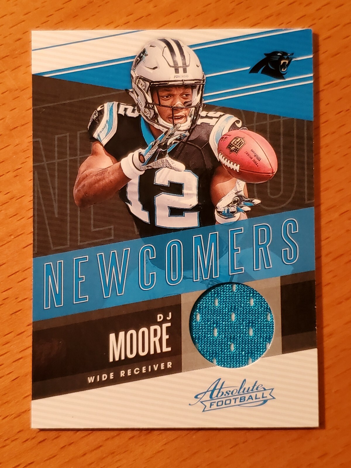 2018 Absolute Newcomers Rookie Jerseys #17 D.J. Moore Panthers WR