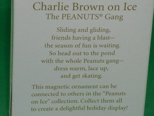 Charlie Brown on Ice 2010 Hallmark - Cacacahuetes - nuevo en caja - Imagen 5 de 9