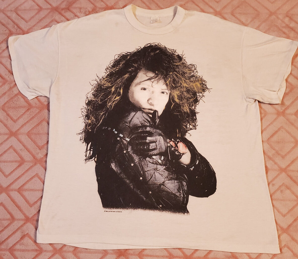 VINTAGE Bon Jovi 1988 Tour OSFA T Shirt SINGLE STITCH Glam VINTAGE Bon Jovi 1988 Tour OSFA T Shirt SINGLE STITCH Glam