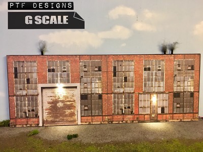 G Scale Scratch Built   INDUSTRIAL #1   Factory Building Flat LED 1/24 1/32